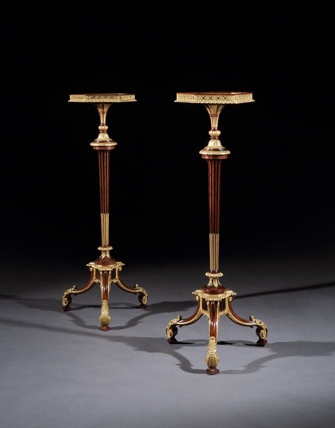 Thomas Chippendale - A pair of parcel gilt rosewood torchères | MasterArt